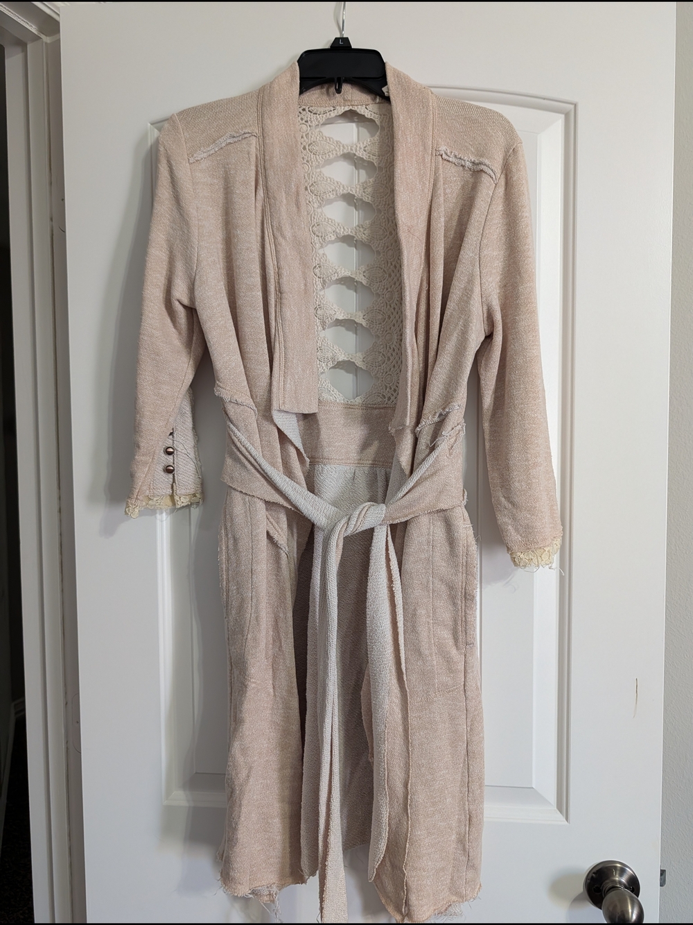 Lace-Back Cardigan